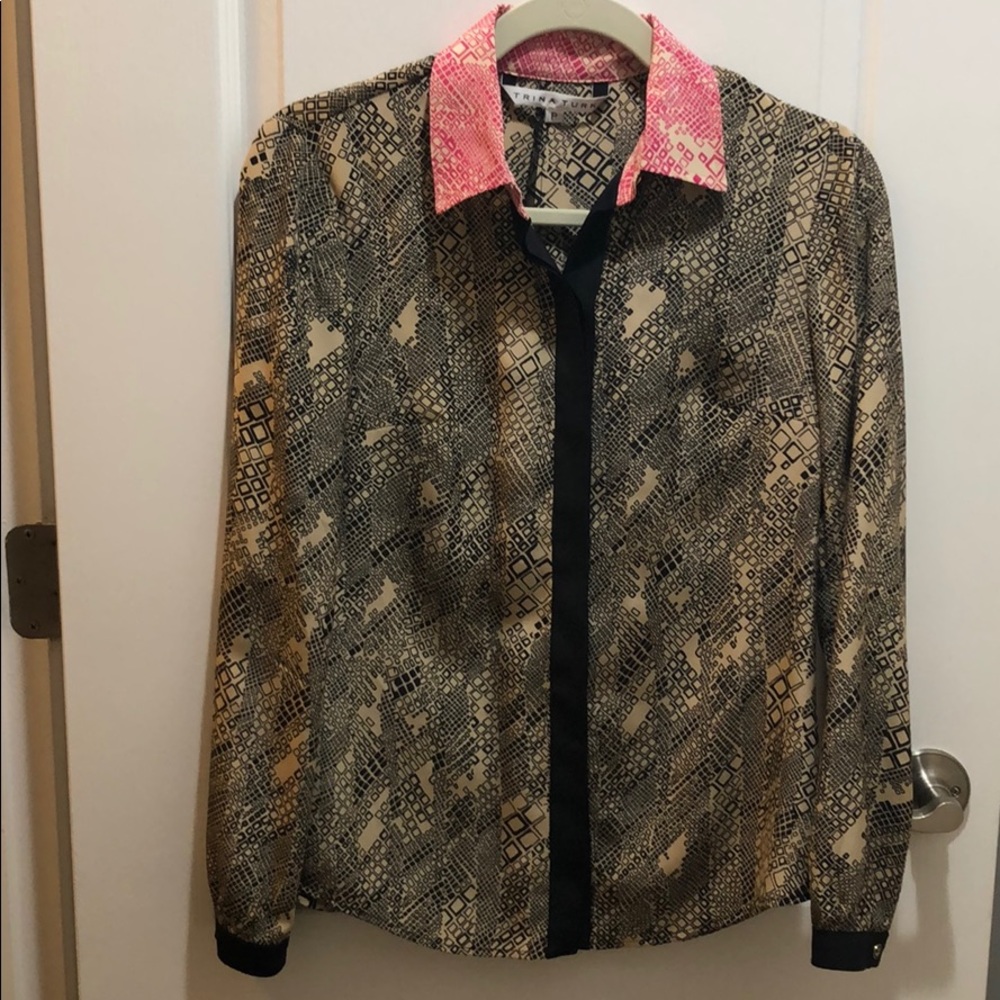 Trina Turk silk butter shirt